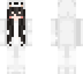 ?. cute white bear girl w/t black hair *:
