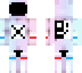 blue and red astronut