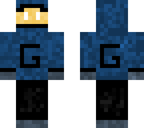 male skin hoodie blue ninja style