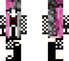 |emo girl pink/black hair|