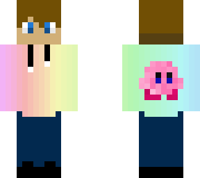kirby fan with a kirby hoodie