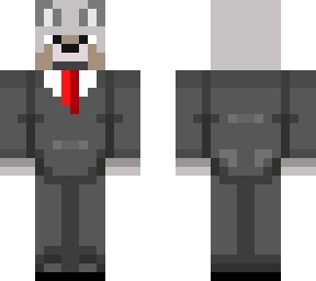 wolf in a tuxedo