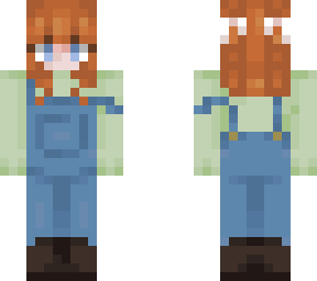 ginger overalls and boots