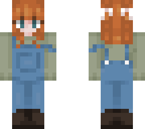 ginger overalls and boots