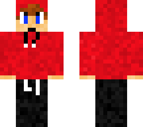red hoddy guy with brown hair