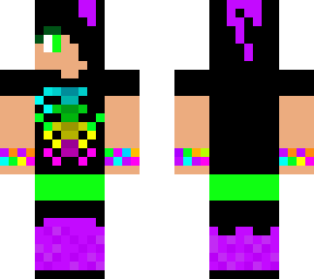ribcage scene girl green & purple