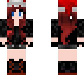 edited girl with santa hat