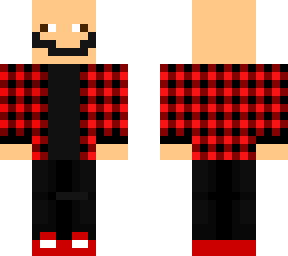 silly bald red flannel boy