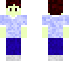 simple blue shirt skin no glasses