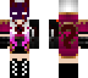 haven with dyed hair, mask