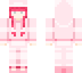 pinky cat girl pajamas