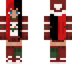 red and black hair christmas skin
