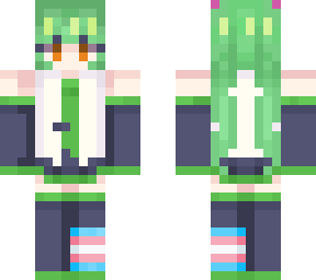 trans green hatsune miku