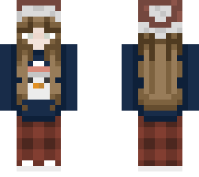christmas penguin girl (light brown hair)