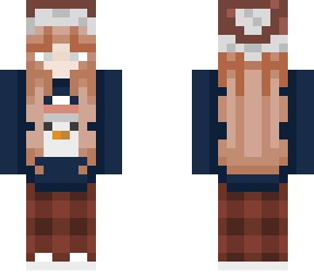 christmas penguin girl (red hair)