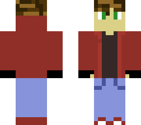 guy in red jacket