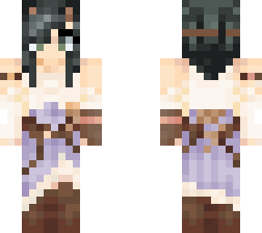 kitsune black hair purple mask