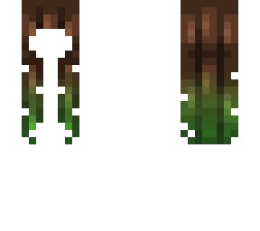 ombre hair base brown to green
