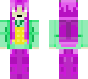 purple and green girl
