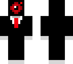 spectator minecraft skin but with red lens.