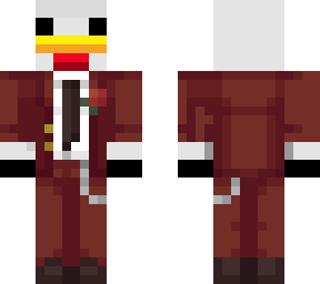 chicken in a red suit