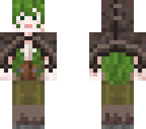 cottage core(?) girl with cloak [slim & different eyes]
