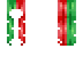 red and green half and half hair base