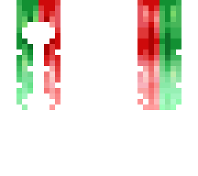 red and green ombre half and half hair base