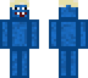 blue slow man with gold hat