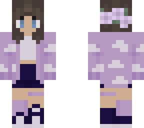 girl with purple flower crown