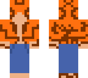 orange cat with clothes