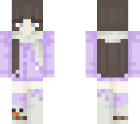 purple winter girl