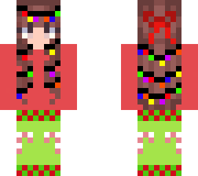 christmas girl with christmas lights