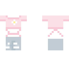 top with white flower picture on it and ripped shorts.ob/outfit base