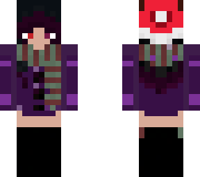 winter dress purple red cap