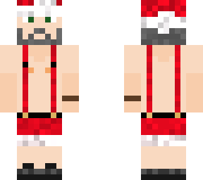 old man santa w/farmers tan
