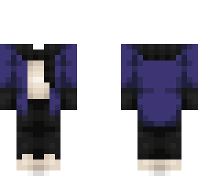 ob - simple blueberry purple winter coat w/ scarf