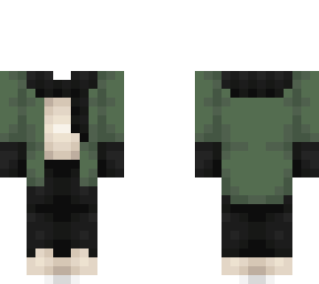 ob - simple green winter coat w/ scarf