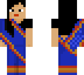 bangladeshi girls minecraft skin blue sharee