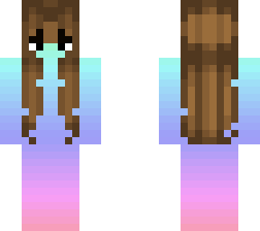 brown hair rainbow girl