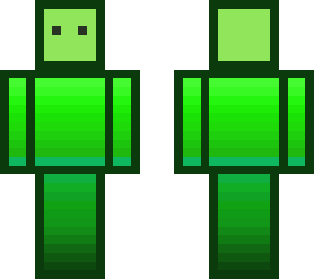 green toony  pixel man