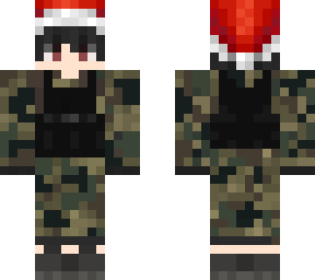 santa hat of  army guy