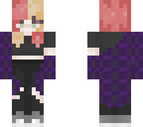 maroon and blonde with purple flannel- recolor