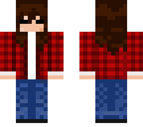 plaid girl withs jeans cute