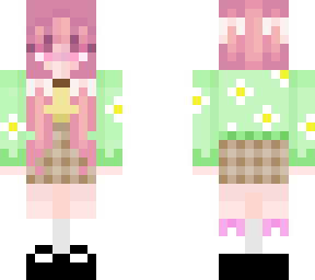 2 pink ponytail
