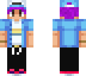 blue guy with hat