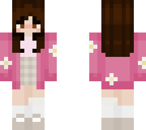 pink daisy cardigan girl