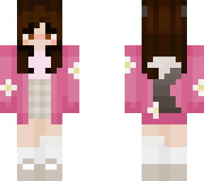 pink daisy cardigan wolfgirl
