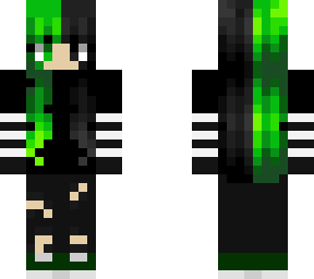 green/black girl w/ hoodie