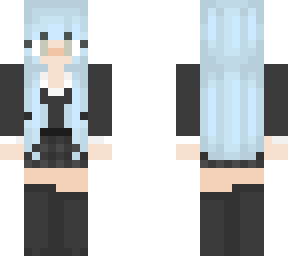 super cute girl (blue hair)